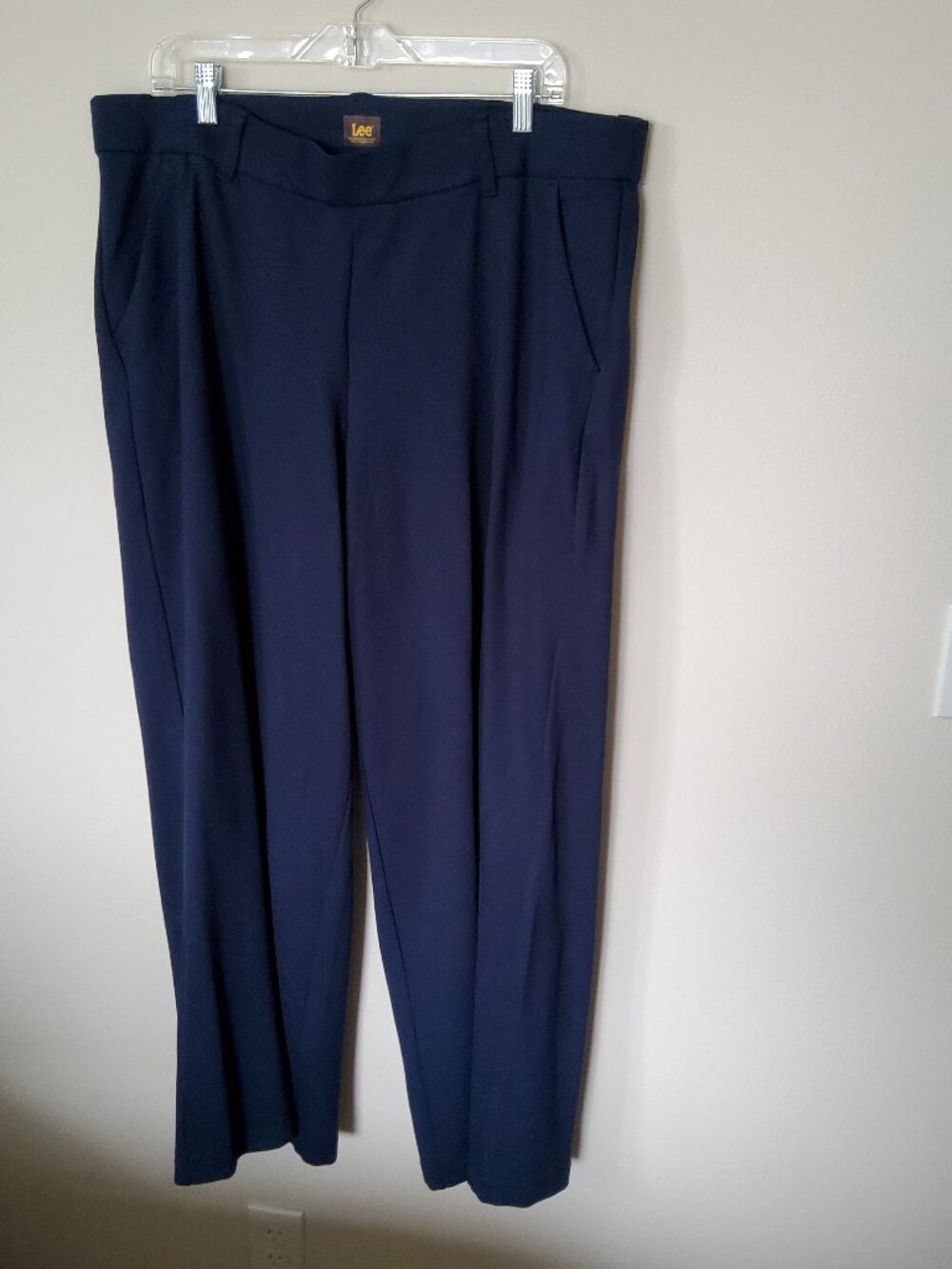 Lee Navy Wide Leg Women's dress pants Plus size 18W [see measurements]